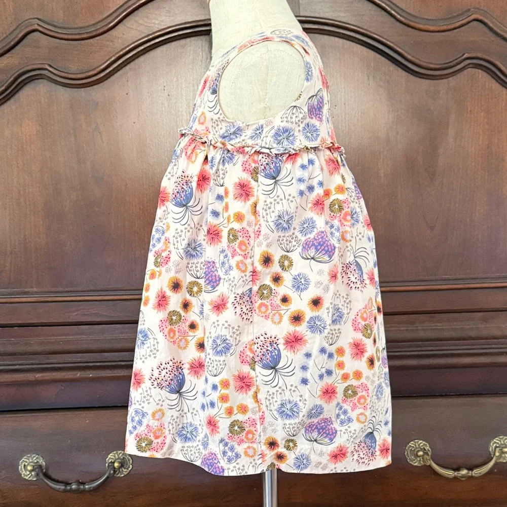 Tea Collection Floral Dress & Bloomers Set 18-24M Baby Girl Cotton EUC